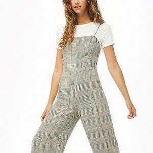 NWT Forever 21 Plaid Overalls